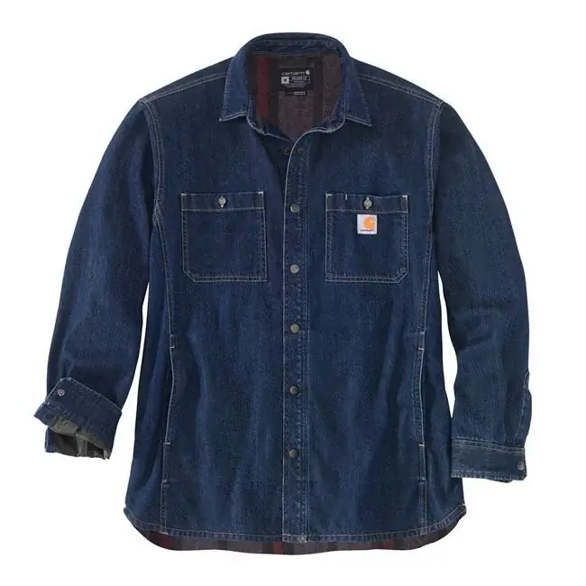 Ajankohtainen Carhartt Denim Fleece vuorattu paita Glacier