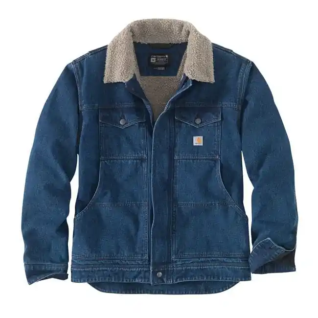 Loppuunmyynti Carhartt Denim Sherpa-vuorattu takki