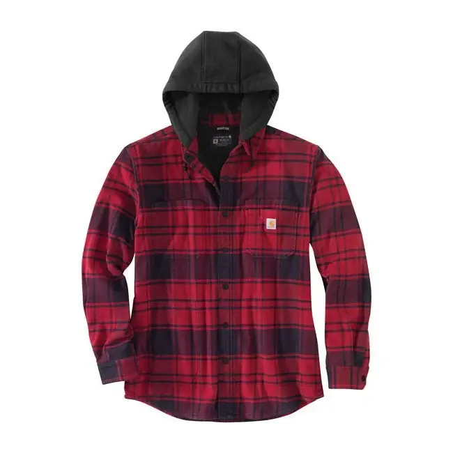 Turvallinen Maksu Carhartt flanellipaita hupullinen paita Oxblood