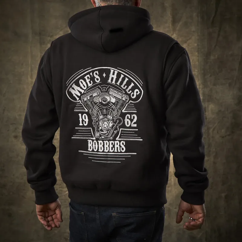 Moe‘s Hills Bobbers Classic Panel Zip huppari musta Kampanjahinta