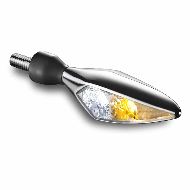 Kellermann Micro Rhombus Mini LED 2 in 1 Moottoripyörän kääntymisvalo / asemavalo kromi Korkea Laatu