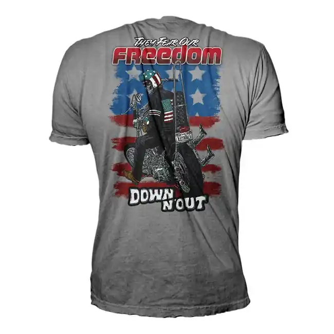 Alennus Down-n-Out Freedom Rider T-paita Amerikan lippu