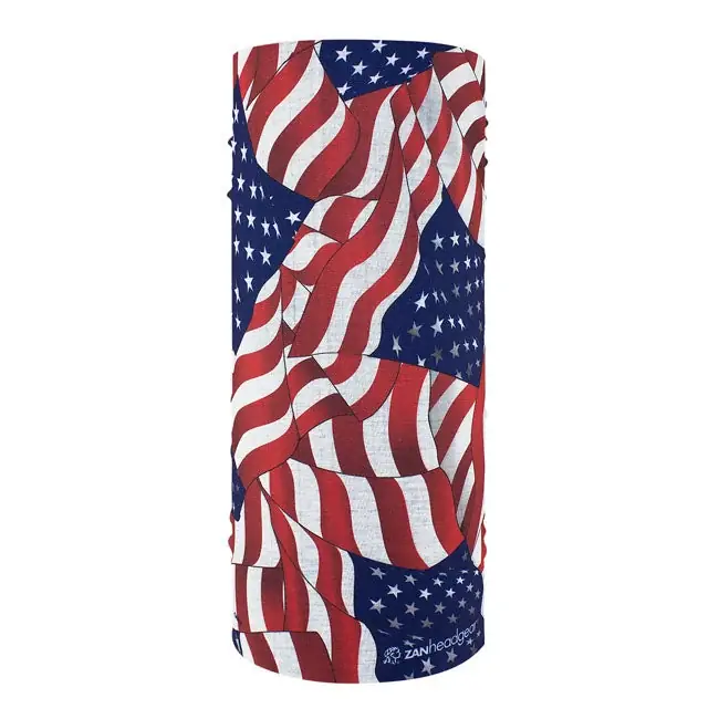 Kampanjahinta Zanheadgear Motley Tube polyesteri aaltoileva amerikkalainen lippu