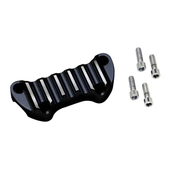 Covingtons Yksiosainen Finned Riser Top Clamp Harleylle Uutuus
