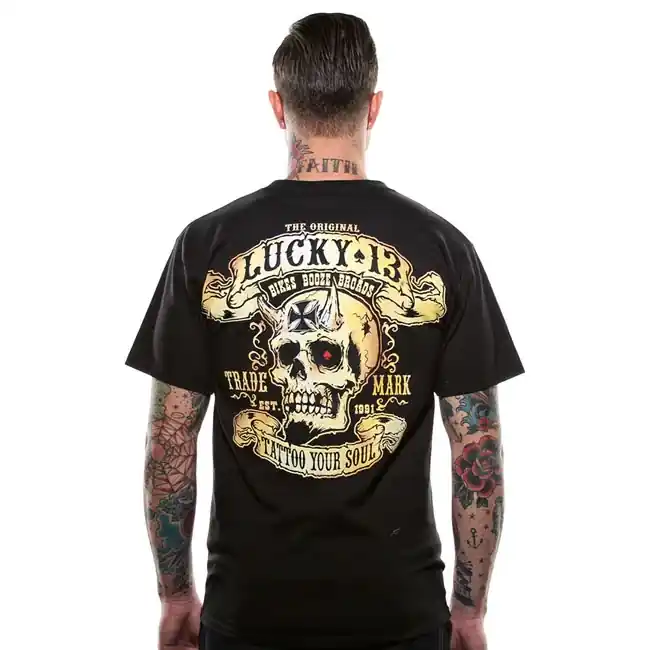 Loppuunmyynti Lucky 13 Booze, Bikes Broads T-paita