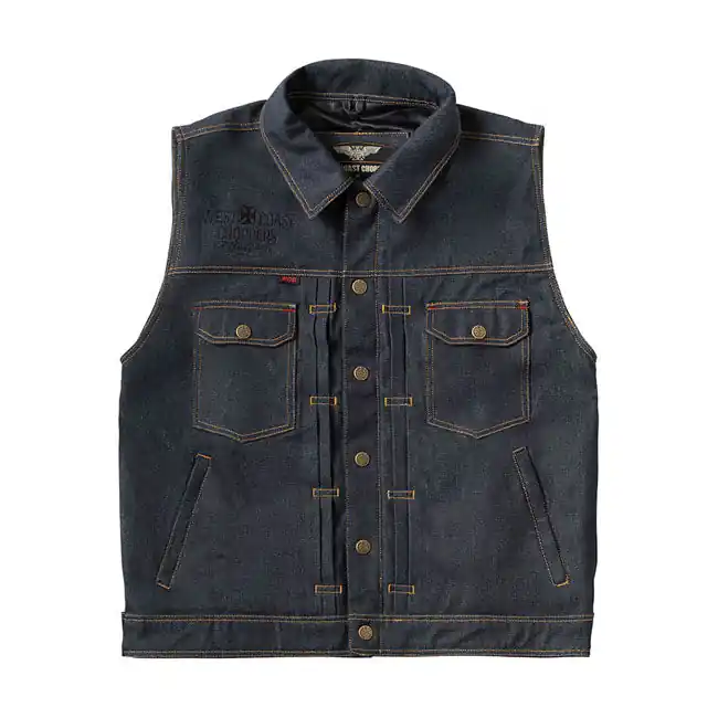 West Coast Choppers x 13 1/2 Dominator RAW Denim moottoripyöräliivi Uutuus