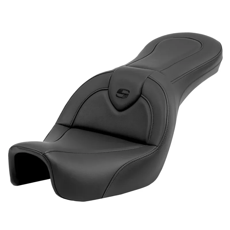 Edullinen Saddlemen Roadsofa Plain -istuin Harley-moottoripyörään
