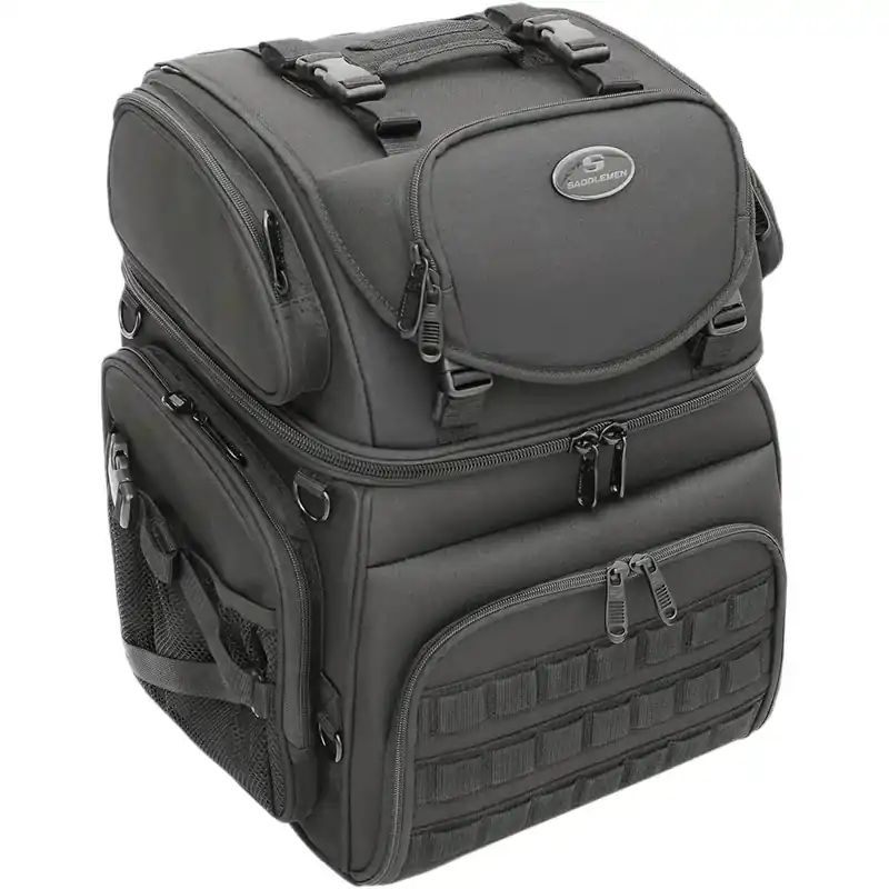 Alkuperäinen Saddlemen BR3400 Tactical -moottoripyörälaukku takapenkille / sissy barille