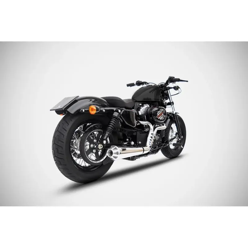Zard 2-into-1 kartiomainen Euro 3 E3 pakojärjestelmä Harleylle 2into-1 kartiomainen Euro 3 E3 pakojärjestelmä Harleyyn Viimeinen Mahdollisuus