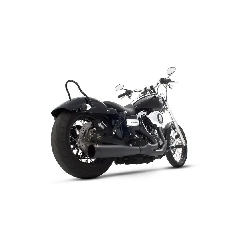 Rinehart 2-into-1 musta FXD-pakoputkisto Harleylle - 2 in 1 musta FXD-pakoputkisto Harleyyn Bestseller