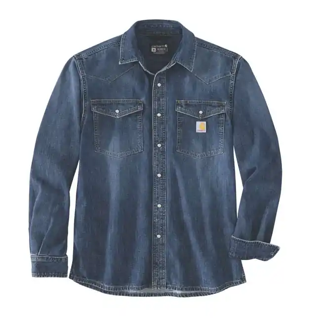 Carhartt Denim Snap Front paita Loppuunmyynti
