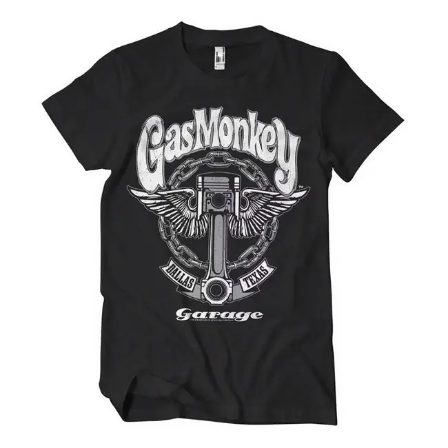 Ajankohtainen Gas Monkey Garage Iso mäntä t-paita