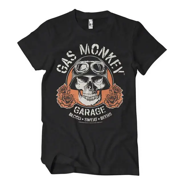 Gas Monkey Garage Skull T-paita Sertifioitu