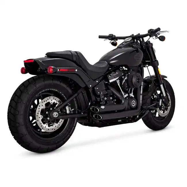 VANCE HINES 2-1/2" SHORTSHOTS STAGGERED PCX HD M8 Softail, musta Loppuunmyynti