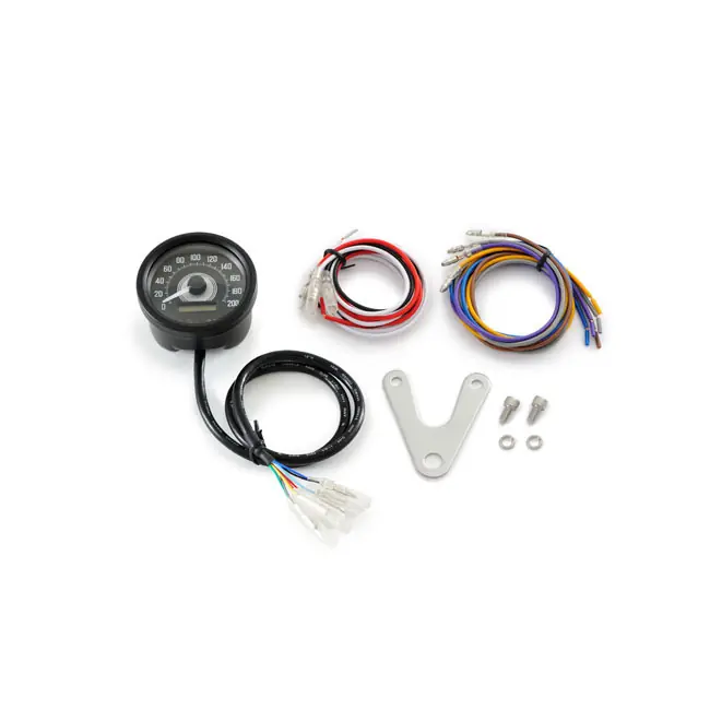 Viikonlopputarjous VELONA 60mm nopeusmittari merkkivaloilla musta 0-200KMH