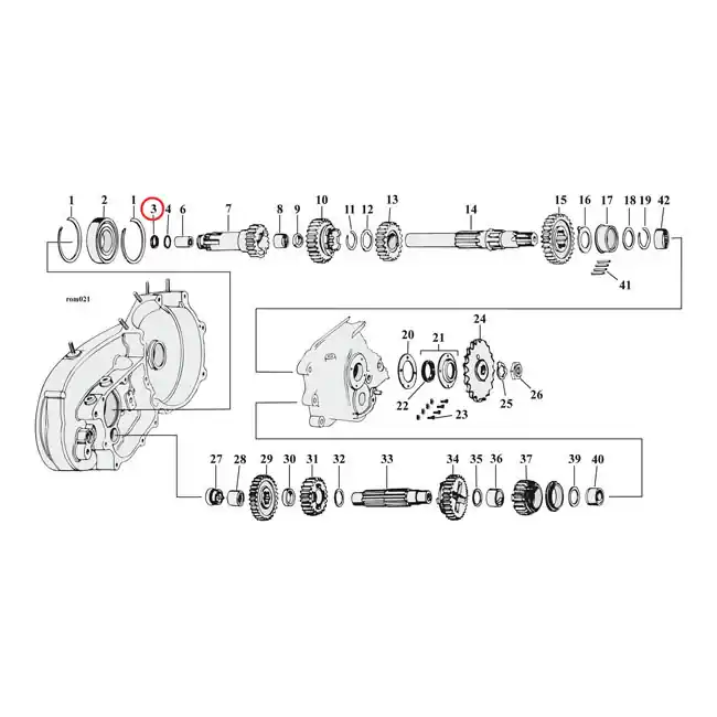 Alennus OIL SEAL, CLUTCH GEAR HD 54-90 XL