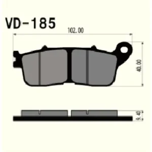 Suoraan Valmistajalta Vesrah VD-185 (FA636) jarrupalat