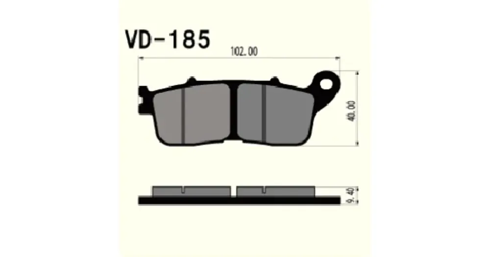 Suoraan Valmistajalta Vesrah VD-185 (FA636) jarrupalat