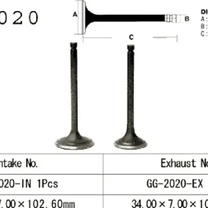 Löytö Vesrah GG-2020-EX pakoventtiili