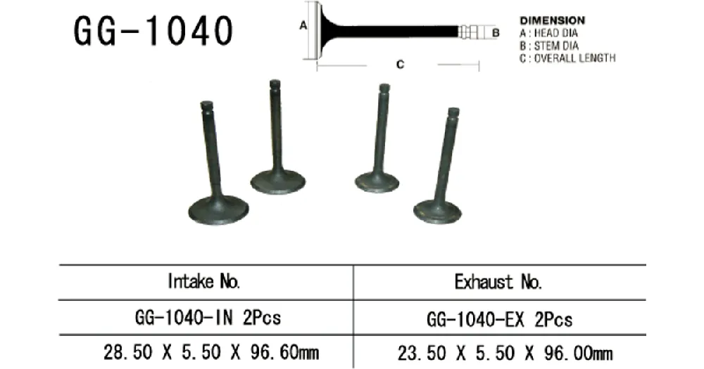 Edullinen Hinta Vesrah GG-1040-EX pakoventtiili
