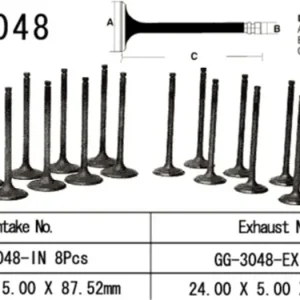 Sertifioitu Vesrah GG-3048-EX pakoventtiili