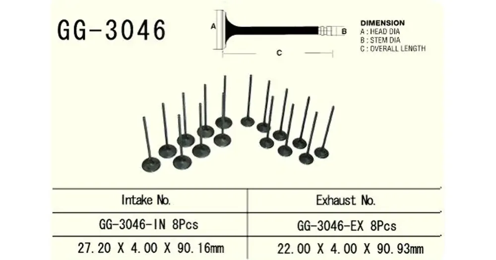 Viikonlopputarjous Vesrah GG-3046-IN imuventtiili