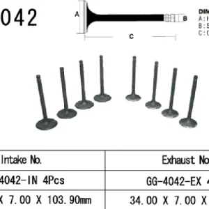 Vesrah GG-4042-EX pakoventtiili Tehdashinta