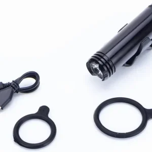 Älä Missaa Etuvalo al. 1-LED USB. Väri musta, malli R-106, läpipainopakkaus ET/ROMET-logolla