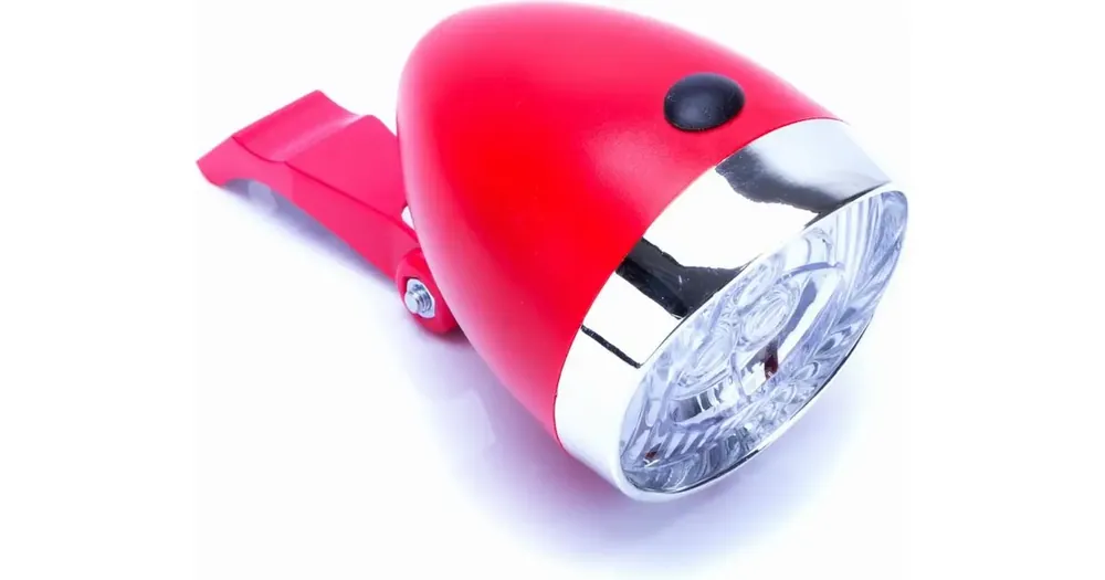 3-LED RETRO -paristokäyttöinen etuvalo, punainen, katkaisijalla. 3xAAA, kiinnikkeellä Alennettu Hinta