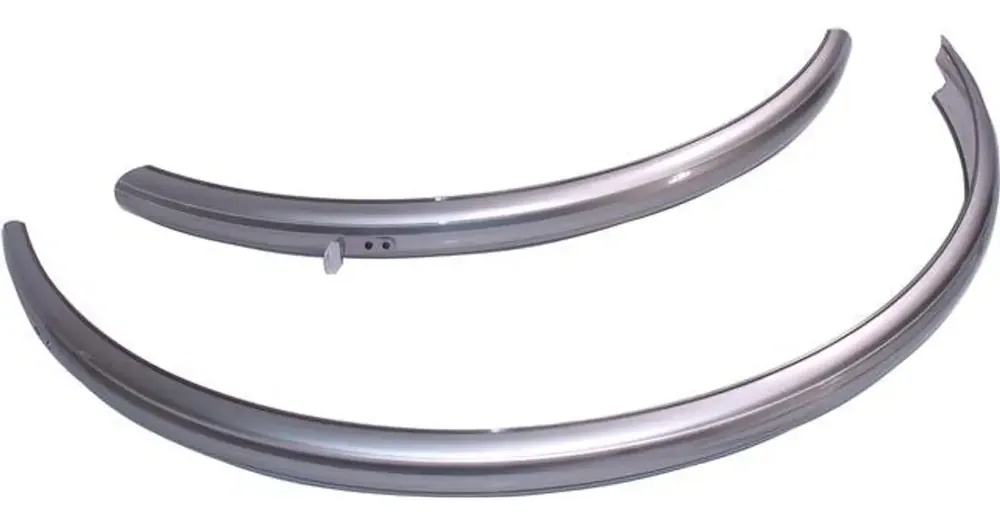 Aito Polkupyörän lokasuoja, 2 kpl, 28 tuuman renkaille, leveys 45 mm, hopea L-680/1185