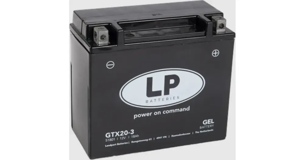 Alennettu Landport GTX20-3 geeliakku 12V 18Ah 175x87x156mm 250CCA