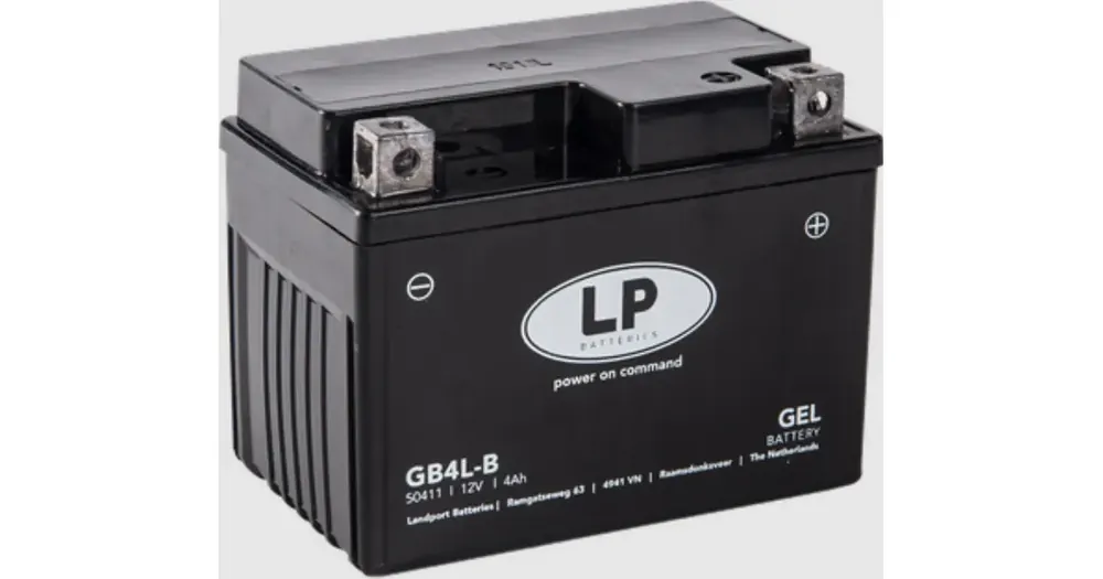 Alkuperäinen Landport GB4L-B geeliakku 12V 4Ah 116x71x86mm 40CCA