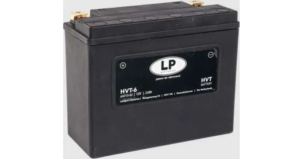 Vain Rajoitetun Ajan Huoltovapaa akku Landport Heavy HVT-6 HEAVY V-TWIN 12V 23Ah 203x88x162mm 350CCA