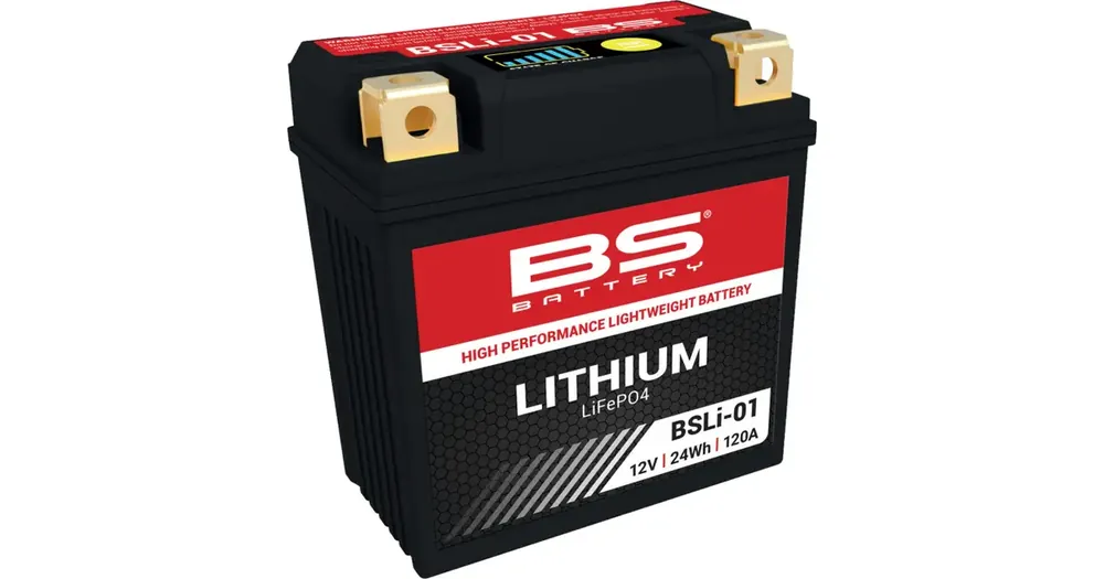 Tehdashinta BS Battery LiFePO4 BSLI-01 litiumrautafosfaattiakku 12V 25.6Wh 92x52x90mm 140CCA