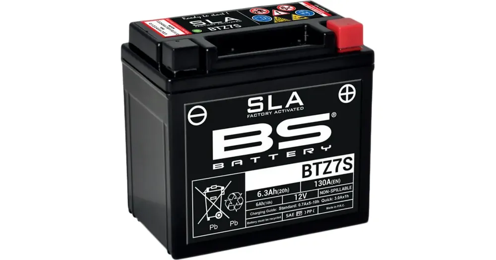 Huoltovapaa akku BS Battery BTZ7S (YTZ7S) 12V 6Ah 113x70x105mm 130CCA Päivän Tarjous