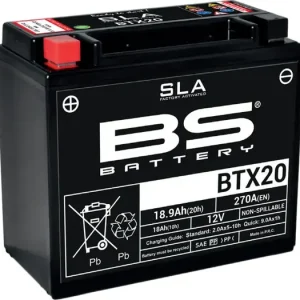 Kuuma Tarjous Huoltovapaa akku BS Battery BTX20 (YTX20-BS) 12V 18Ah 175x87x155mm 270CCA