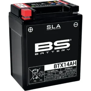 Kuuma Tarjous Huoltovapaa akku BS Battery BTX14AH (YTX14AH-BS) 12V 12Ah 133x90x164mm 210CCA