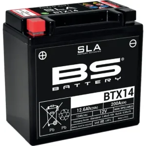 Huoltovapaa akku BS Battery BTX14 (YTX14-BS) 12V 12Ah 150x87x145mm 200CCA Tukkuhinta