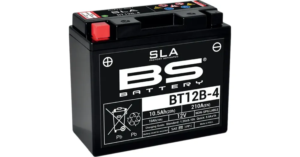 Huoltovapaa akku BS Battery BT12B-4 (YT12B-4) 12V 10Ah 150x69x130mm 210CCA Suosittu