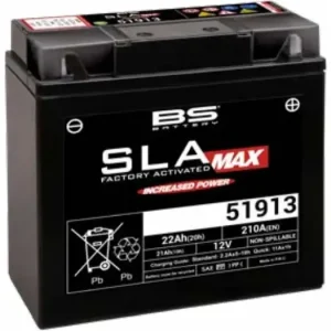 Suosittu Huoltovapaa akku BS Battery 51913 SLA Max (G12-19) (SLA12-19) 12V 21Ah 182x77x168mm 210CCA