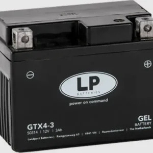 Ilmainen Palautus Landport GTX4-3 (G12-4) geeliakku 12V 4Ah 114x71x86mm 40CCA