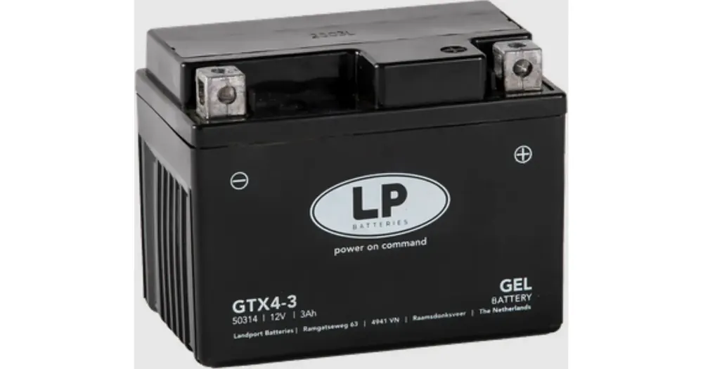 Ilmainen Palautus Landport GTX4-3 (G12-4) geeliakku 12V 4Ah 114x71x86mm 40CCA