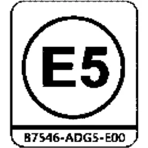 Alennettu Ajoneuvotarra "E5" Kymco