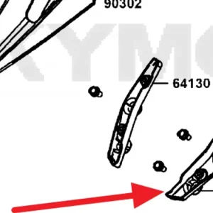 Vain Rajoitetun Ajan Koristeellinen tuulilasin vasen sivukate, musta, Kymco AK 550