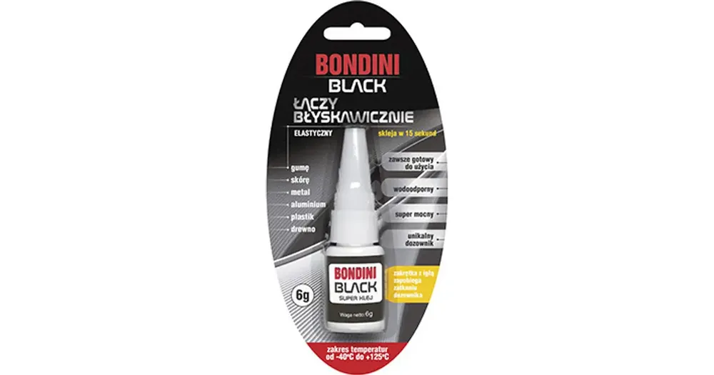 Alkuperäinen Bondini Plus Black yleisliima, pikaliima