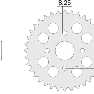 Ilmainen Palautus Takaratas 428 / 58mm reikä / 78mm läpimitta Chiaravalli 810 [eri hammasmäärät]