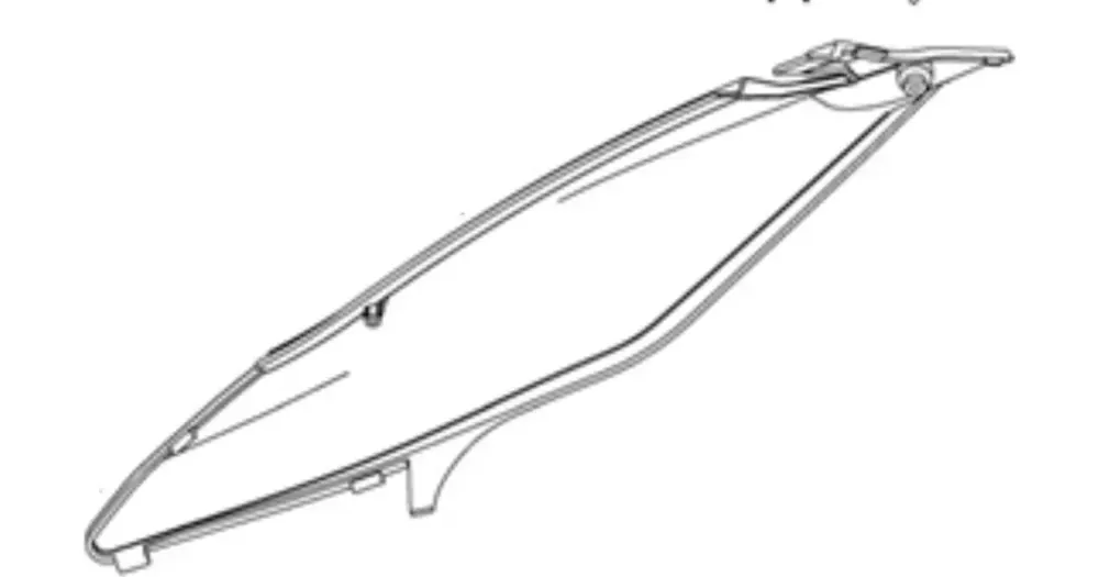 Tehdashinta Yläoikea takasuojus valkoinen WF Keeway TX 65604J41096Z