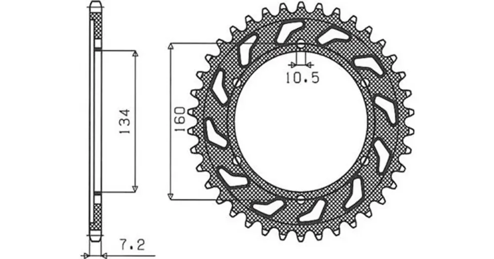 Takaratas 525 47 hammasta Sunstar 4405 (JTR1307) Alkuperäinen