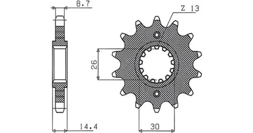 Etuhammasratas 530 17 hammasta 26 / 30mm Sunstar (JTF339) Turvallinen Maksu