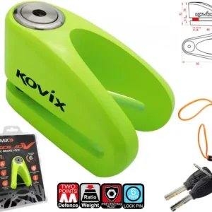 Levyjarrulukko, 6 mm tappi, neonvihreä, KOVIX KVC/Z1 Nopea Toimitus